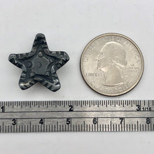 Load image into Gallery viewer, Hand Carved Hematite Starfish Pendant Beads | 20.5x20.5x7mm | Graphite - PremiumBead Alternate Image 4