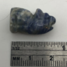 Load image into Gallery viewer, Howling New Moon Sodalite Wolf / Coyote Figurine | 21x11x8mm | Blue white - PremiumBead Alternate Image 8