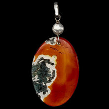 Load image into Gallery viewer, Tangerine Red and Green Natural Limbcast Pendant | 2 Inches Long |