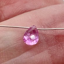Load image into Gallery viewer, Sapphire Faceted .56ct Briolette | 6x4mm | Pink | 1 Bead |