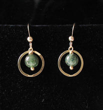 Load image into Gallery viewer, Rare Deep Sea Green Apatite 14Kgf Earrings 306818 - PremiumBead Primary Image 1