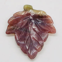 Load image into Gallery viewer, Natural Ocean Jasper Carved Leaf Centerpiece Bead | 42x40x4 mm | 1 Bead |