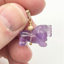 Load image into Gallery viewer, Hand Carved Roaring Lion and 14k Gold Filled Pendant | 1 1/8" Long | 509295AMLG - PremiumBead Alternate Image 3