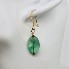 Load image into Gallery viewer, Natural Green Fluorite Pendant and Earrings Set with Gold Findings | 14K gf | - PremiumBead Alternate Image 7