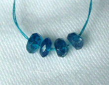 Load image into Gallery viewer, Dazzling 2 AAA Neon Blue Apatite 5mm Roundel Beads 490D
