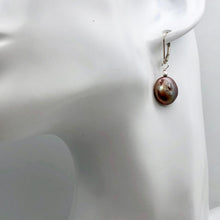 Load image into Gallery viewer, Fresh Water Pearl Sterling Silver Dangle Earrings | 1 1/4" Long | Golden Rose |