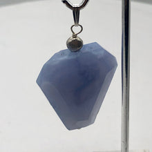 Load image into Gallery viewer, Blue Chalcedony Sterling Silver Faceted Crystal Pendant| 2 1/4" | Lavender | 1 |
