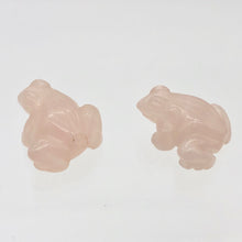 Load image into Gallery viewer, Rose Quartz 2 Hand Carved Frog Beads | 20.5x19x9.5mm | Pink - PremiumBead Alternate Image 7