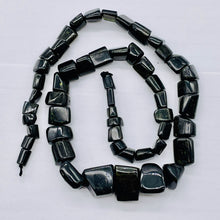 Load image into Gallery viewer, Tourmaline Graduated Cube like Strand| 12x12x15 to 6x6x5mm| Black| 70 - 75 Beads