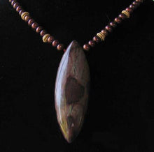 Load image into Gallery viewer, Red Apache Jasper & Cinnamon Pearl 16 inch Necklace 208281 - PremiumBead Alternate Image 3