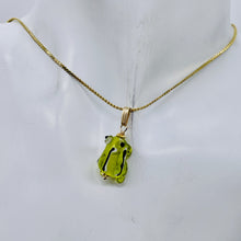 Load image into Gallery viewer, Lampwork Frog 14K Gold Filled Frog | 1" Long | Peridot | 1 Pendant |