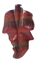 Load image into Gallery viewer, 1 Designer Hand Carved Brecciated Jasper Leaf Bead 009416