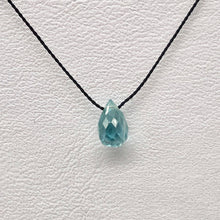 Load image into Gallery viewer, 1 Blue Zircon Faceted Briolette Bead, 5.5x4mm, Blue, 1.1 carats 4880 - PremiumBead Alternate Image 3