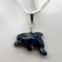 Load image into Gallery viewer, Semi Precious Stone Jewelry Jumping Pendant Necklace in Blue Sodalite and Silver - PremiumBead Alternate Image 7