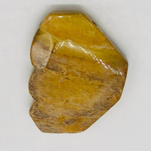 Load image into Gallery viewer, Fossilized Wood Irregular Flat Briolette | 46x36x7mm | Tan/White| 1 Pendant Bead