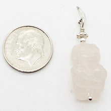 Load image into Gallery viewer, Rose Quartz Goddess Pendant Necklace | Semi Precious Stone Jewelry | Silver - PremiumBead Alternate Image 8