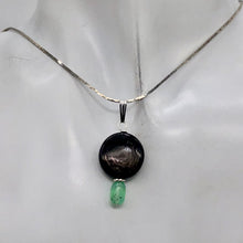 Load image into Gallery viewer, Hypersthene, Gemmy Green Chrysoprase Drop Sterling Silver Pendant 1 1/4" Long |