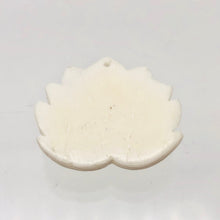 Load image into Gallery viewer, Water Buffalo Bone Lotus Flower Pendant Bead | 25.5x26x4.5mm | White | 10843 | 25.5x26x4.5mm | Cream - PremiumBead Alternate Image 9