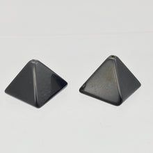 Load image into Gallery viewer, Shine 2 Hand Carved Obsidian Pyramid Beads, 17x17x16mm, Black 9289ON - PremiumBead Alternate Image 2