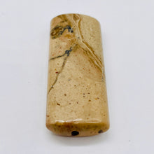 Load image into Gallery viewer, Earthy Leopard Skin Jasper Rectangle Bead | 40x16x7mm | 1 Bead |