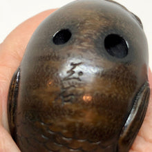Load image into Gallery viewer, Carved & Signed Fish Dark Teak Ojime/Netsuke Bead - PremiumBead Alternate Image 5
