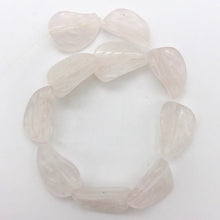 Load image into Gallery viewer, Gentle 3 Hand Carved Pale Rose Quartz 19x17x6mm Leaf Beads 9319RQ - PremiumBead Alternate Image 9