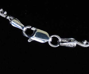 7" Silver Bead & Snake Twist Chain Bracelet! 10028A - PremiumBead Alternate Image 2