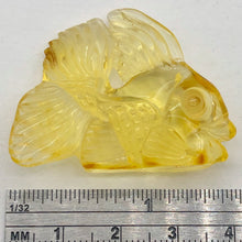 Load image into Gallery viewer, Amber Beautifully Carved Fish | 37x30x8 mm | Yellow | 1 Pendant Figurine |