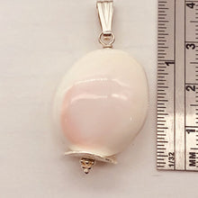 Load image into Gallery viewer, Pink Conch Shell Drop Sterling Silver Pendant | 1 1/2" Long |