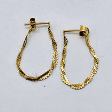 Load image into Gallery viewer, 14K Gold Chain Post Earrings | 1" Long | Gold | 1 Pair |
