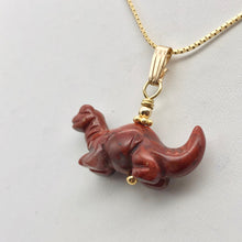 Load image into Gallery viewer, Brecciated Jasper Diplodocus Dinosaur with 14K Gold Filled Pendant 509259BJG - PremiumBead Alternate Image 6
