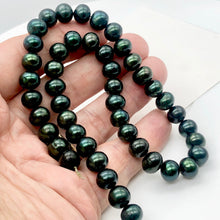 Load image into Gallery viewer, Midnight Emerald Green FW Pearl 8" Strand 9444HS - PremiumBead Alternate Image 9