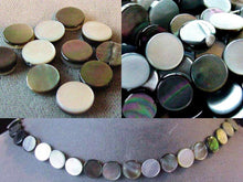 Load image into Gallery viewer, 11 Unique Black Tahitian Mop Flat 8x2mm Coin Beads 004348 - PremiumBead Primary Image 1