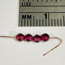Load image into Gallery viewer, 4 Gorgeous Rhodolite Garnet Excellent 3mm Faceted Beads 06542