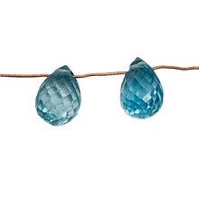 Load image into Gallery viewer, Blue Zircon Rare Natural Faceted Briolette Beads | 6x4 mm | 2 Beads |
