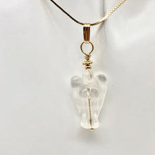 Load image into Gallery viewer, On the Wings of Angels Quartz 14K Gold Filled 1.5" Long Pendant 509284QZG - PremiumBead Alternate Image 4