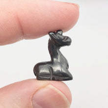 Load image into Gallery viewer, Graceful 2 Carved Hematite Giraffe Beads | 21.5x17x9.5mm | Silver Grey - PremiumBead Alternate Image 5