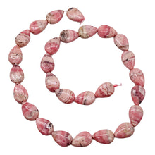 Load image into Gallery viewer, Sweet Pink Rhodochrosite 15x10mm Teardrop Bead Strand