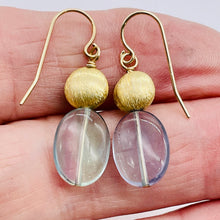 Load image into Gallery viewer, Fluorite 14K Gold Filled Drop/Dangle | 1 1/2" Long | Blue/Purple | 1 Earrings |