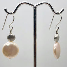 Load image into Gallery viewer, Natural Peach Coin FW Pearl Drop/Dangle | 1 3/8" Long | Peach | 1 Earrings