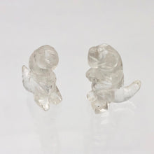 Load image into Gallery viewer, T-Rex Dinosaur 2 Carved Quartz Tyrannosaurus Rex Beads | 20x15x7mm | Clear - PremiumBead Primary Image 1