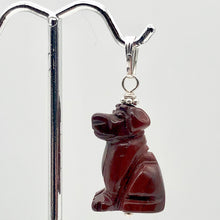 Load image into Gallery viewer, Red Jasper Dog Pendant | Semi Precious Stone Jewelry | Sterling Silver |