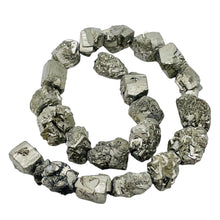 Load image into Gallery viewer, Pyrite Crystals | 24x19x12 to 15x15x14 | Silver Gold | 22 Beads