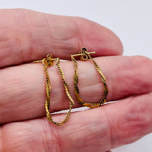 Load image into Gallery viewer, 14K Gold Chain Post Earrings | 1" Long | Gold | 1 Pair |