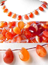 Load image into Gallery viewer, Rare Mandarin Botswana Agate 15x10x5mm Briolette Bead Strand 107254 - PremiumBead Alternate Image 4