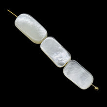 Load image into Gallery viewer, Shine 3 Natural Mother of Pearl Shell Beads 11x9x4mm to 15x9x3.5mm 002206