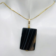 Load image into Gallery viewer, Semi Precious Stone Jewelry Sardonyx Agate Pendant Necklace 14Kgf | 1 3/4" Long|
