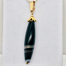Load image into Gallery viewer, Hot! Black & White Sardonyx & 14Kgf Pendant | 2.5" Long | - PremiumBead Primary Image 1