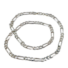 Load image into Gallery viewer, 22" Heavy Figaro (7 mm) 33 Grams! Solid Sterling Silver Chain 103488(22)