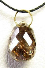 Load image into Gallery viewer, 1 Champagne 1.19cts Diamond Briolette 18K Pendant 10359H - PremiumBead Alternate Image 3